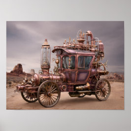 Póster Steampunk Horsin Carrito