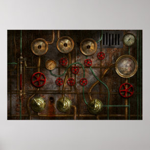 Póster Steampunk - inquietudes del trabajo