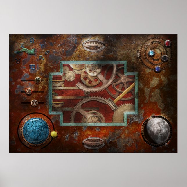 Póster Steampunk - La caja de Pandora (Frente)