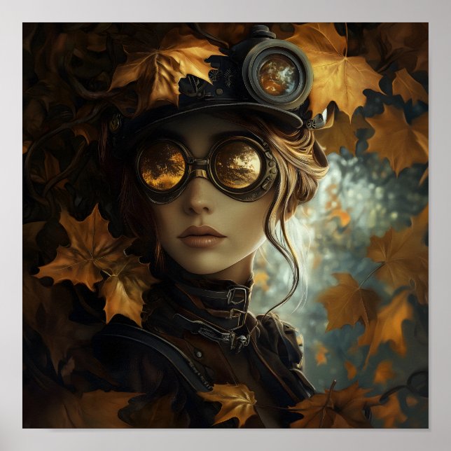 Póster Steampunk Lady (Frente)