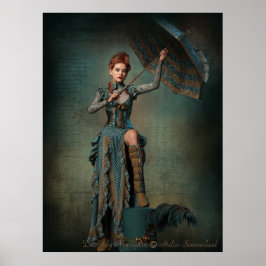 Póster Steampunk Lady