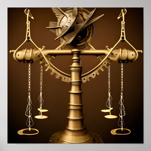 Póster Steampunk Libra (Frente)