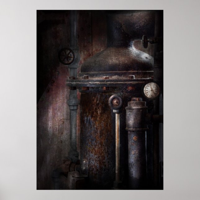 Póster Steampunk: manejo de presión (Frente)