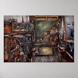 Póster Steampunk - máquina - todas las campanas y