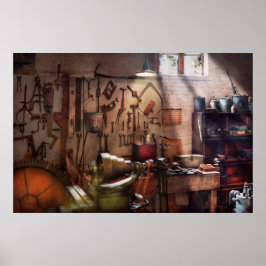 Póster Steampunk - Maquinista - El taller de los inventor