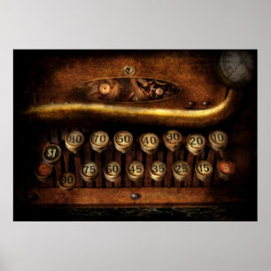 Póster Steampunk - mecanismo de la remuneración