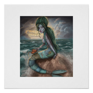 Póster Steampunk Mermaid