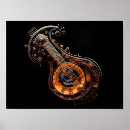 Póster Steampunk Musical Instrument