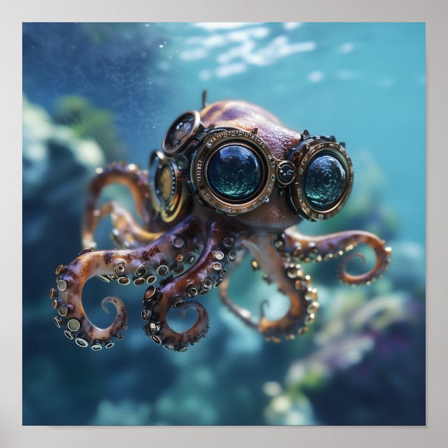 Póster Steampunk Octopus (Frente)