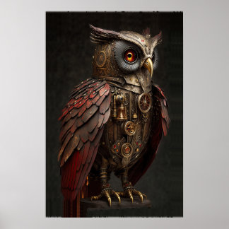 Póster Steampunk Owl Poster