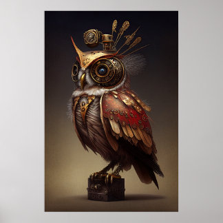Póster Steampunk Owl Poster