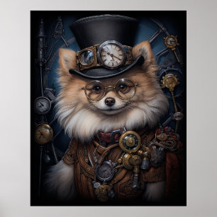 PÓSTER STEAMPUNK POMERANIAN