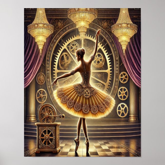 Póster Steampunk Poster 16, The Clockwork Ballerina (Frente)