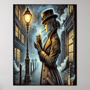 Póster Steampunk Poster 20, el secreto del detective