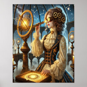 Póster Steampunk Poster 26, el botánico biomecánico