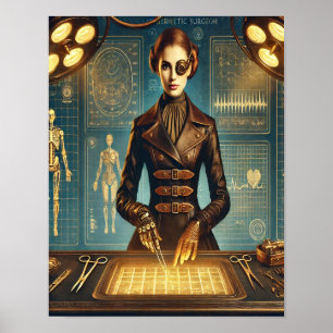 Póster Steampunk Poster 28, El cibercirujano