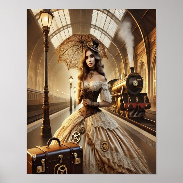 Póster Steampunk Poster 29, The Train Station Debutante (Frente)