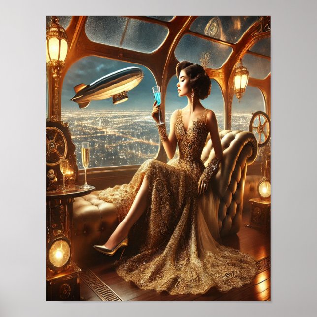 Póster Steampunk Poster 33, The First Class Lounge Siren (Frente)