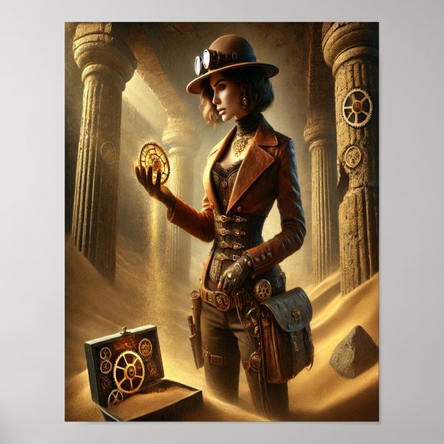 Póster Steampunk Poster 36, Arqueólogo de Sands of Time (Frente)