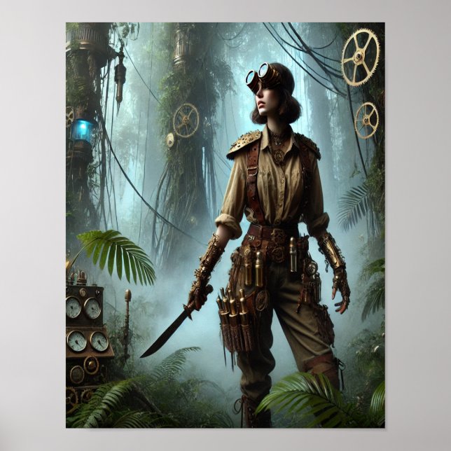 Póster Steampunk Poster 38, The Jungle Expeditionist (Frente)