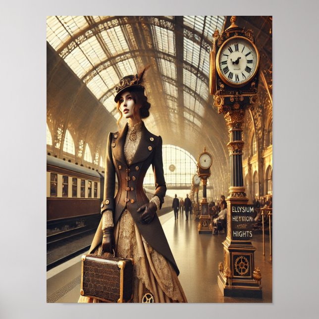 Póster Steampunk Poster 39, The Train Station Debutante (Frente)