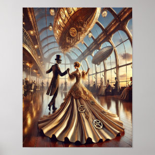 Póster Steampunk Poster 50 The Airship Ballroom Queen