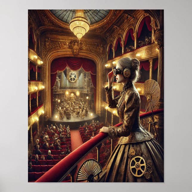 Póster Steampunk Poster 51 El patrón de la ópera mecánica (Frente)
