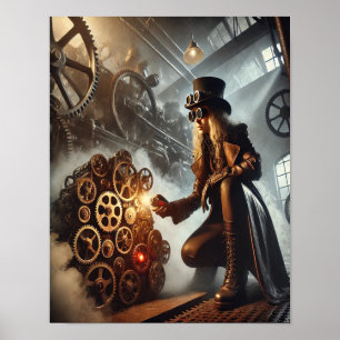 Póster Steampunk Poster 56 El Saboteur del reloj