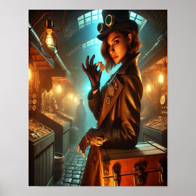 Póster Steampunk Poster 64 El contrabandista del mercado  (Frente)