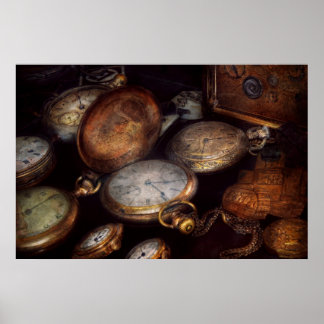 Póster Steampunk - Reloj - Tiempo usado