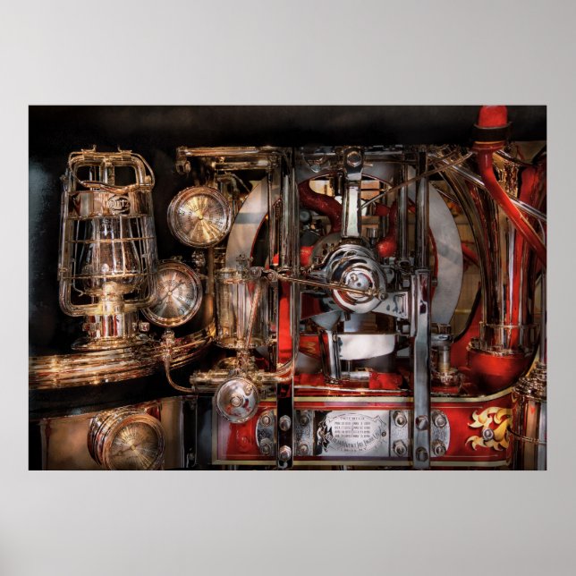 Póster Steampunk - Revisa los indicadores (Frente)