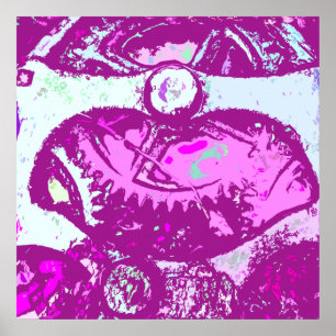 Póster steampunk rosa