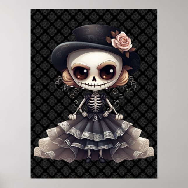Póster Steampunk Skeleton Art Poster (Frente)