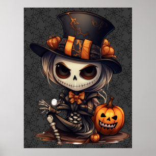 Póster Steampunk Skeleton Art Poster