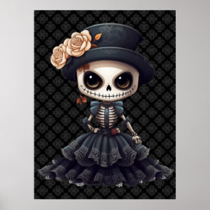Póster Steampunk Skeleton Art Poster