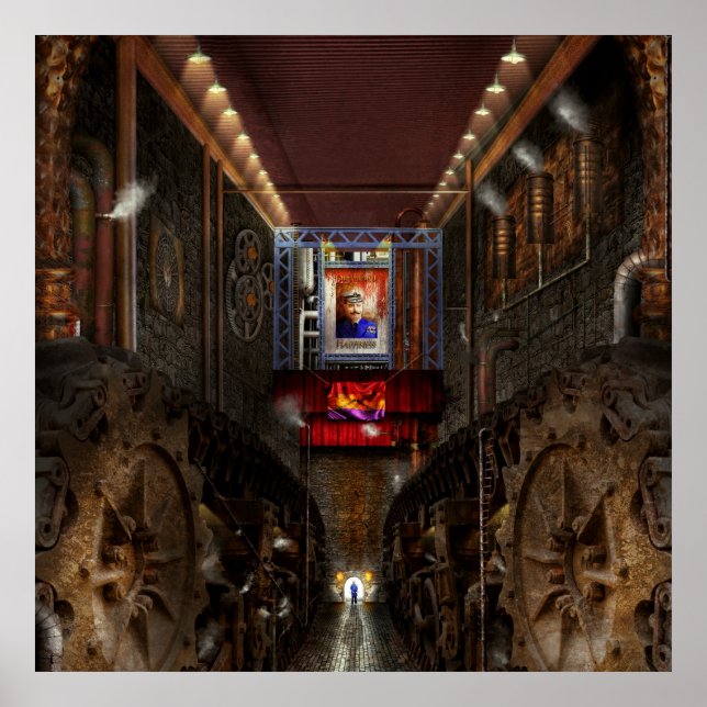 Póster Steampunk - Sociedad distópica (Frente)