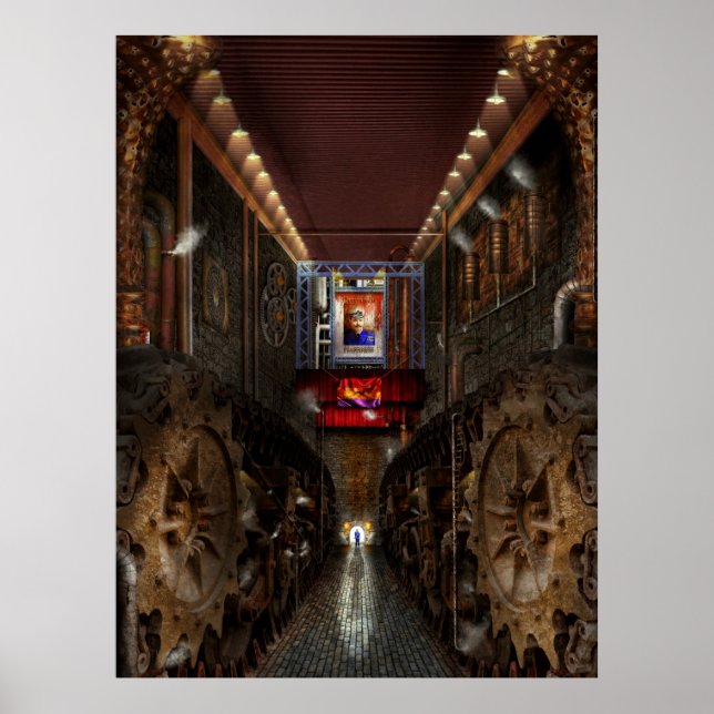 Póster Steampunk - Sociedad distópica (Frente)