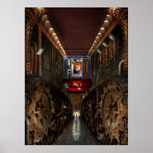 Póster Steampunk - sociedad Dystopian