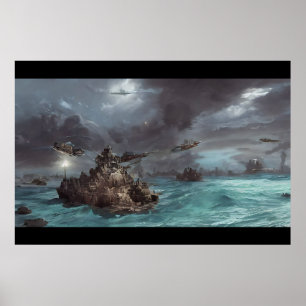 Póster Steampunk Spaceship