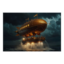 Póster Steampunk Submersible Ocean-liner