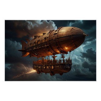 Póster Steampunk Submersible Ocean-liner