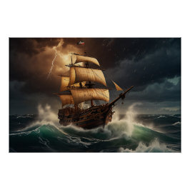 Póster Steampunk Submersible Ocean-liner