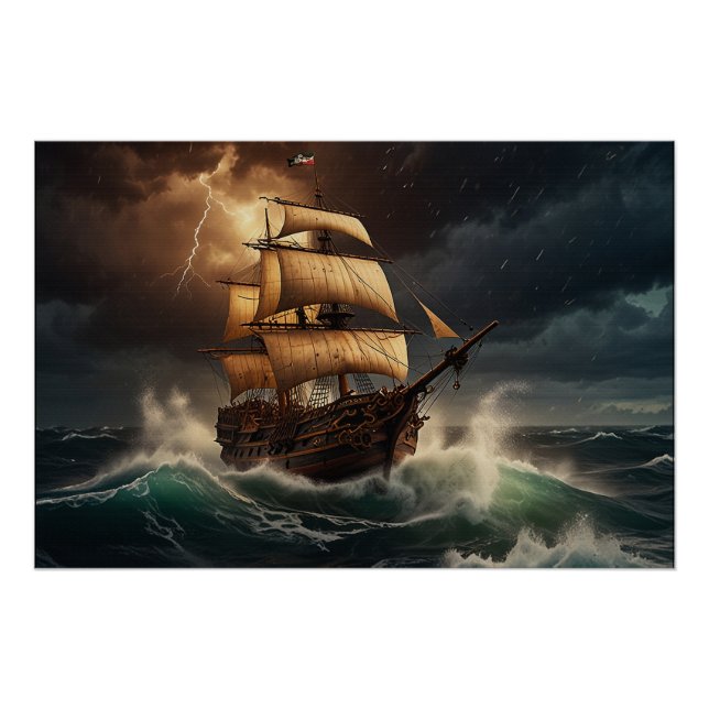 Póster Steampunk Submersible Ocean-liner (Anverso)