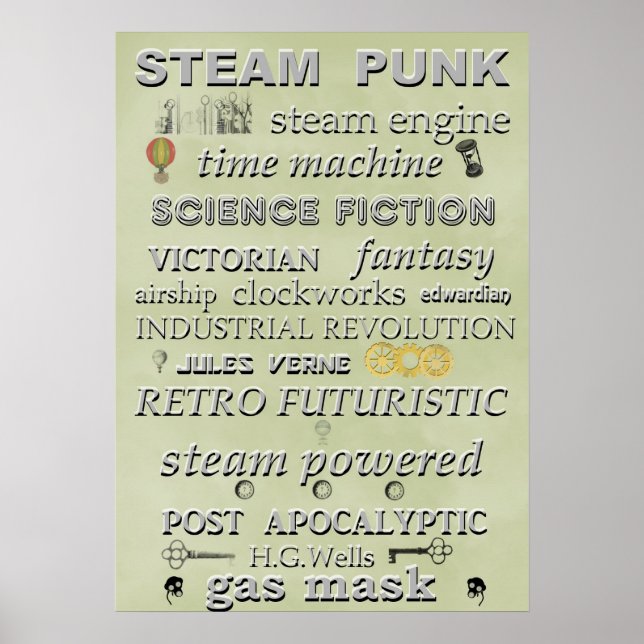 Póster Steampunk Subway Art Poster (Frente)