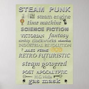 Póster Steampunk Subway Art Poster