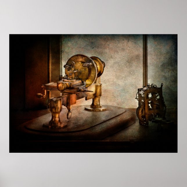 Póster Steampunk - Tecnología de Engranajes (Frente)