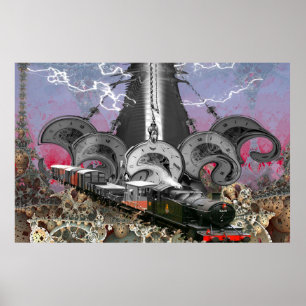 Póster Steampunk Time Machine