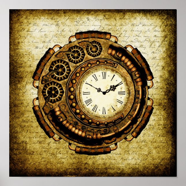 Póster Steampunk Time Machine (Frente)