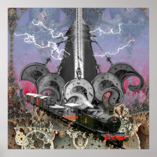 Póster Steampunk Time Machine
