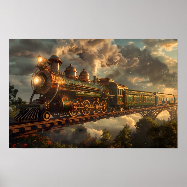 Póster Steampunk Train (Frente)